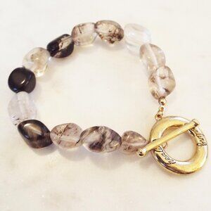 "HEALING" THE SOUL, MIND & BODY CRYSTAL NATURAL FORM BEADED BRACELET 47